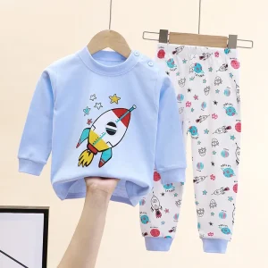 Pyjamas enfants à motifs animaux unisexe