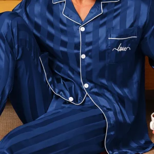 pyjama automne-hiver en satin de soie