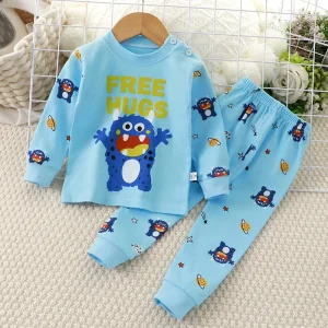 Pyjamas enfants à motifs animaux unisexe