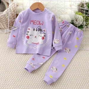 Pyjamas enfants à motifs animaux unisexe