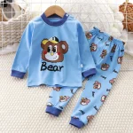 Pyjamas enfants à motifs animaux unisexe